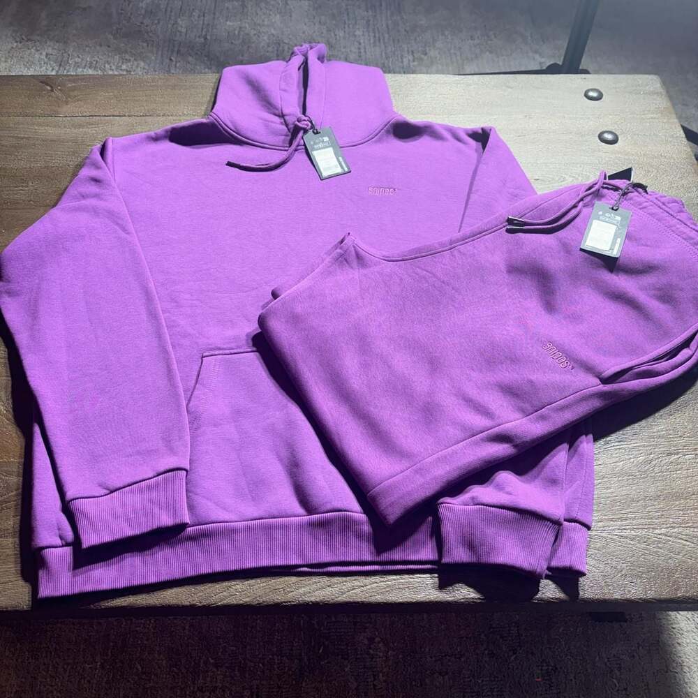 Snipes Purple Fleece Hoodie and Sweatpants Jogging Suit Set, Men's XXL — NWT